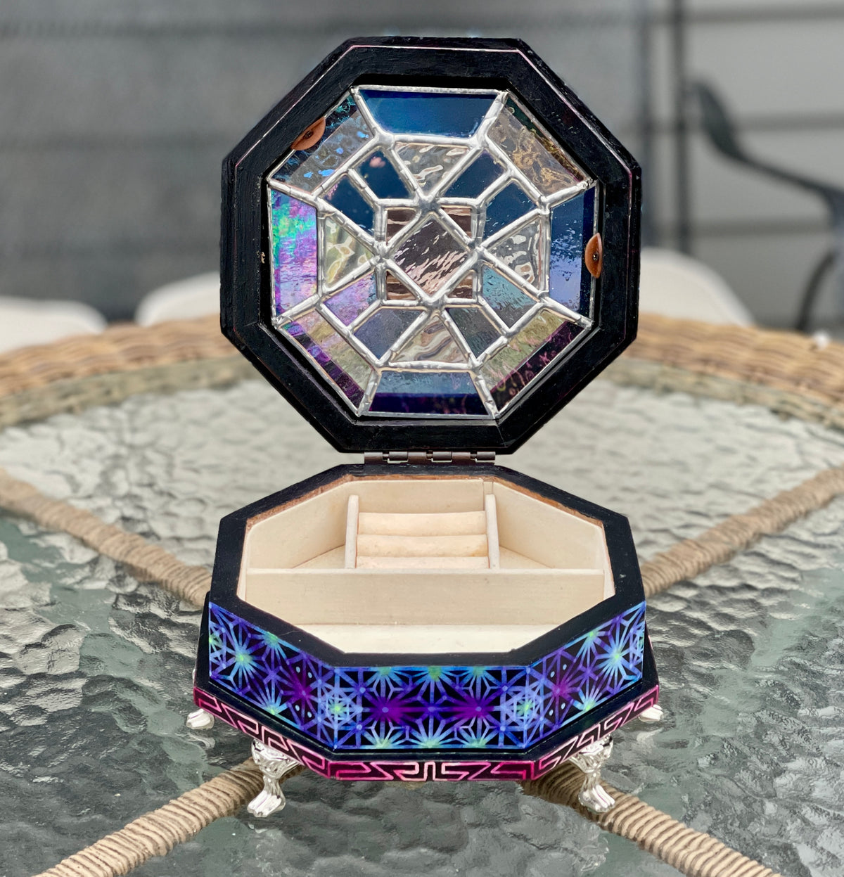 Stained Glass Jewelry Box