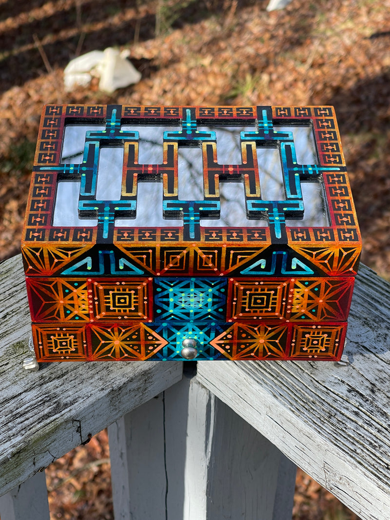 Orange and Blue Jewelry Box