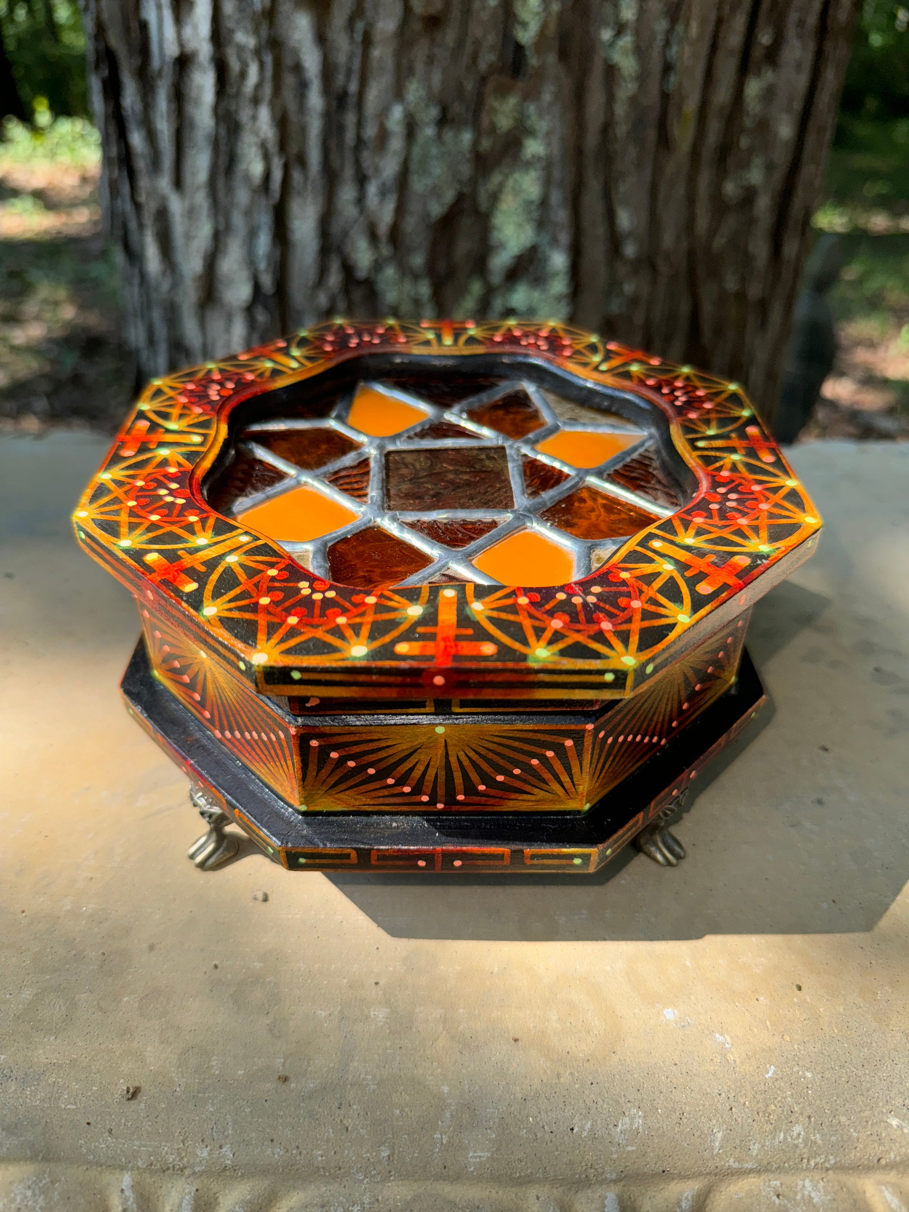 Ambient Amber Stained Glass Jewelry Box – gavinger