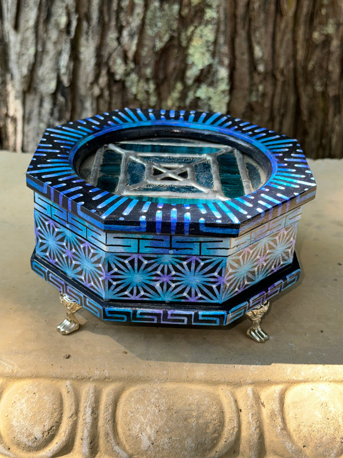 Periwinkle Stained Glass Jewelry Box