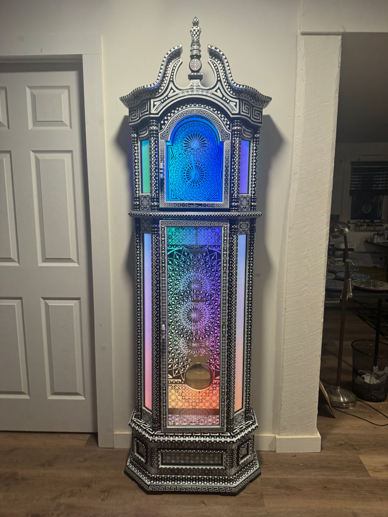 Black and White Grandfather Clock