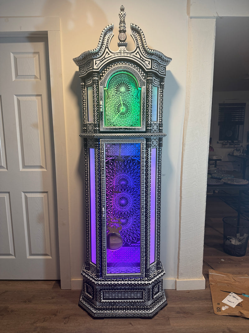 Black and White Grandfather Clock