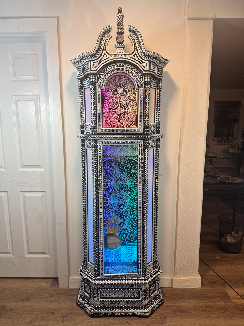 Black and White Grandfather Clock