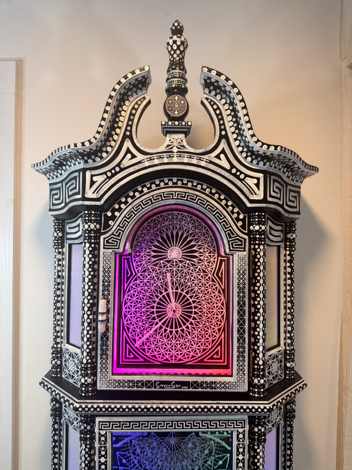 Black and White Grandfather Clock