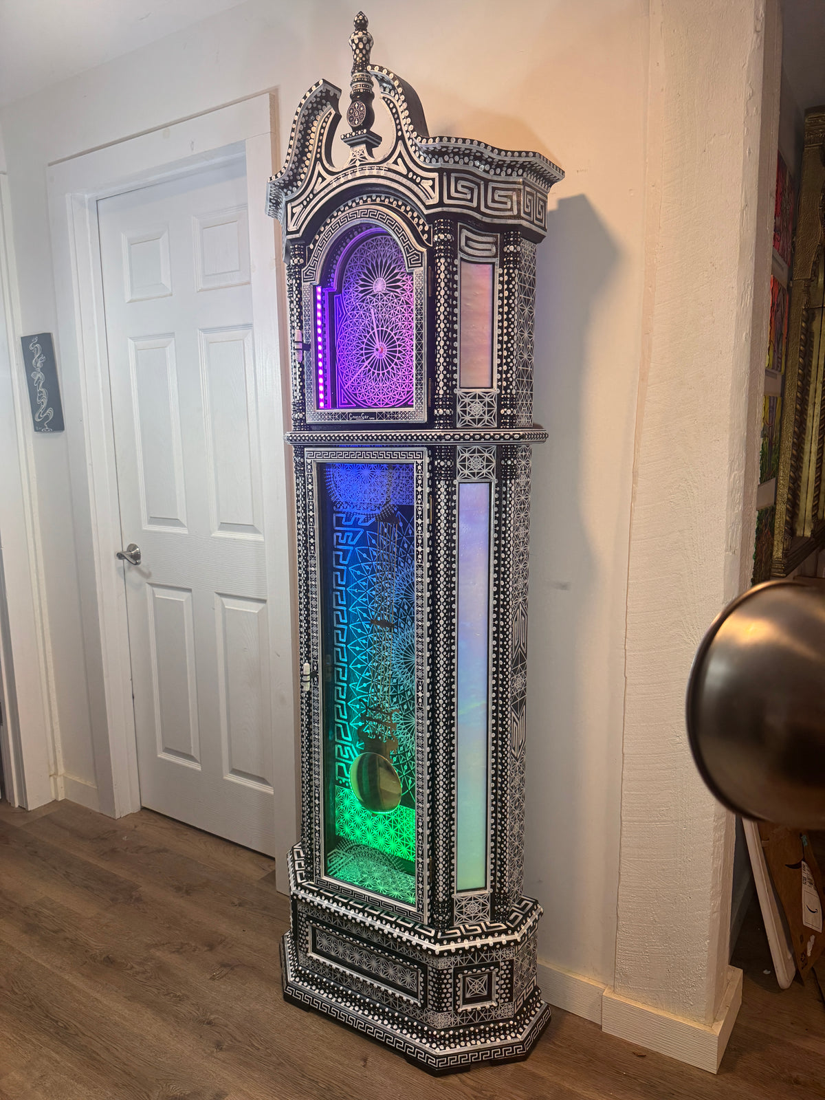 Black and White Grandfather Clock