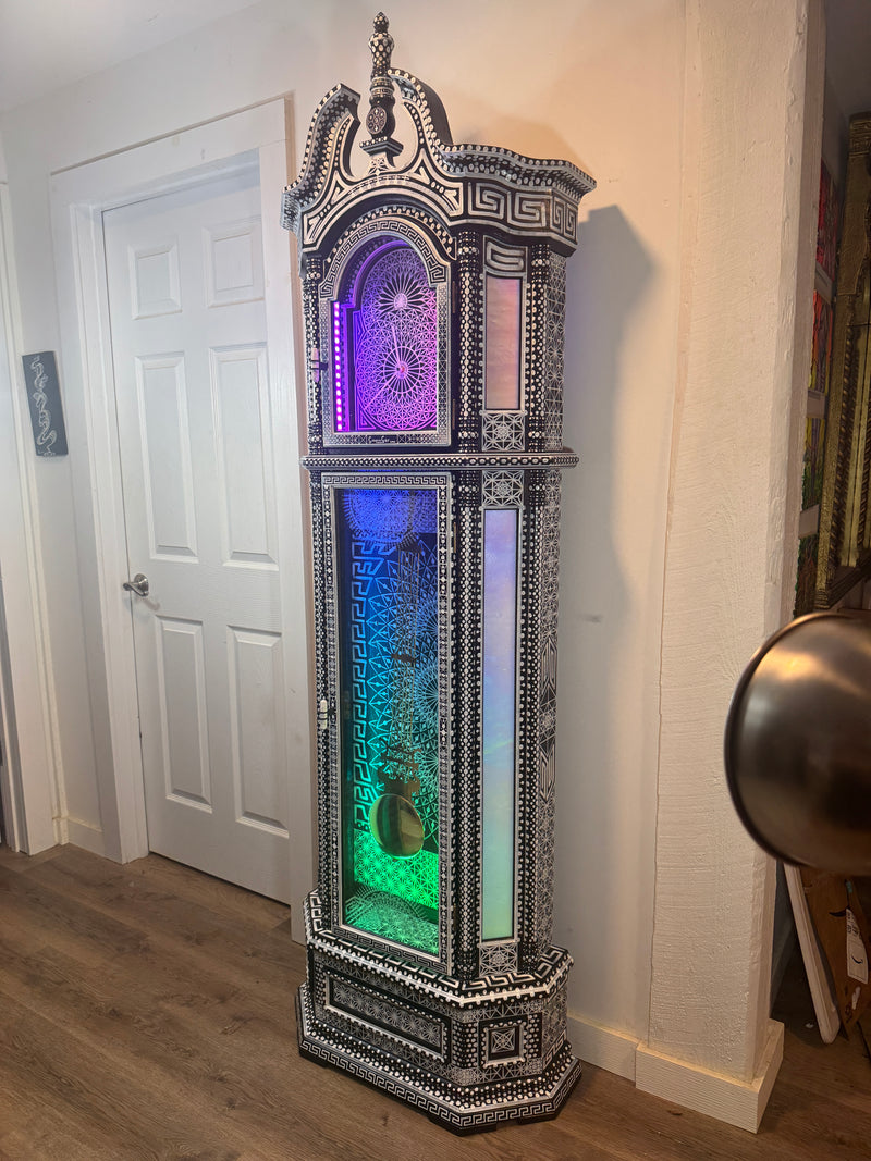 Black and White Grandfather Clock