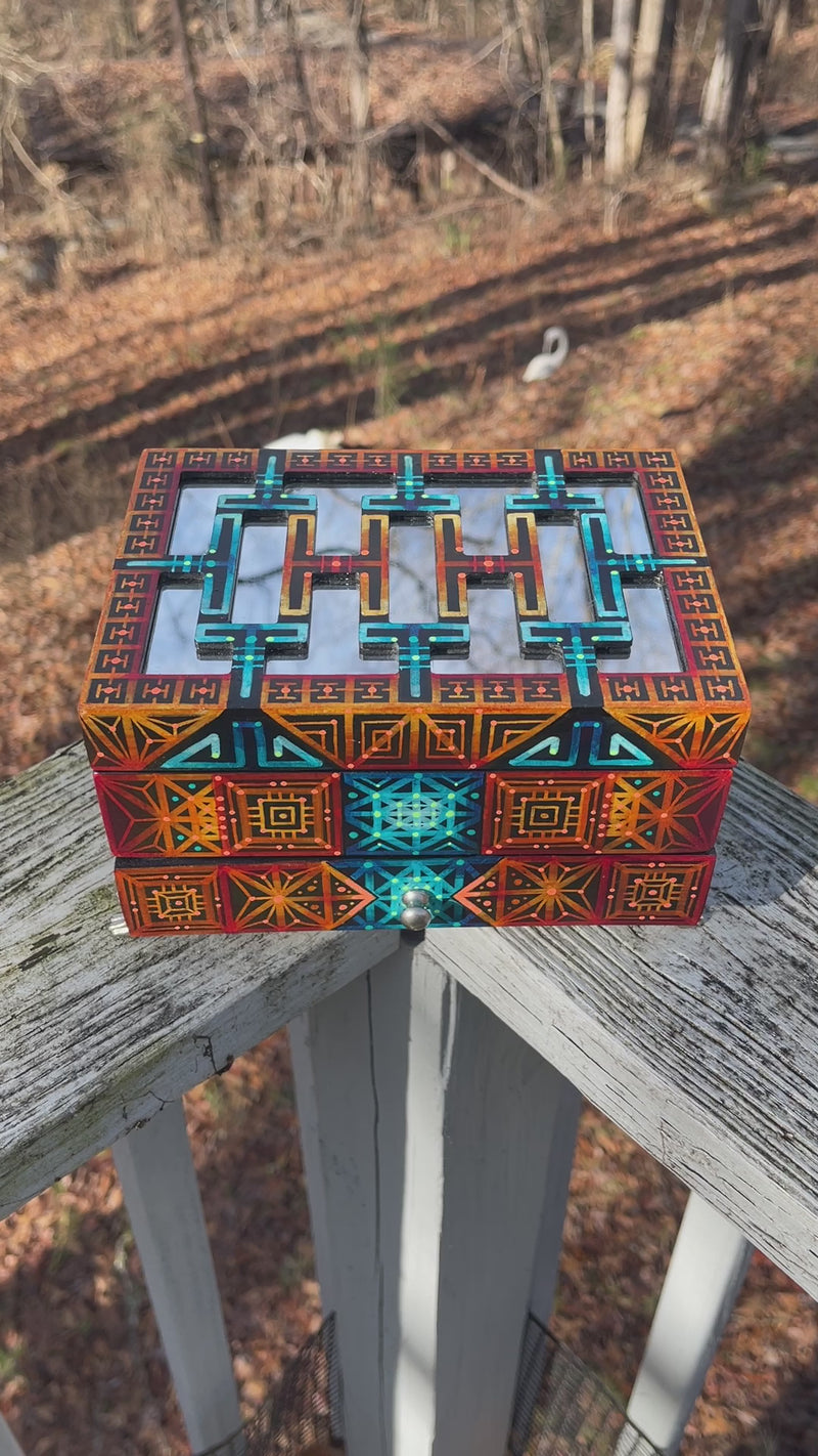 Orange and Blue Jewelry Box