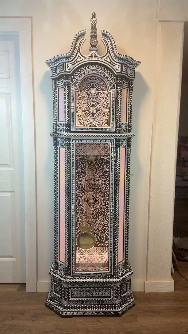 Black and White Grandfather Clock