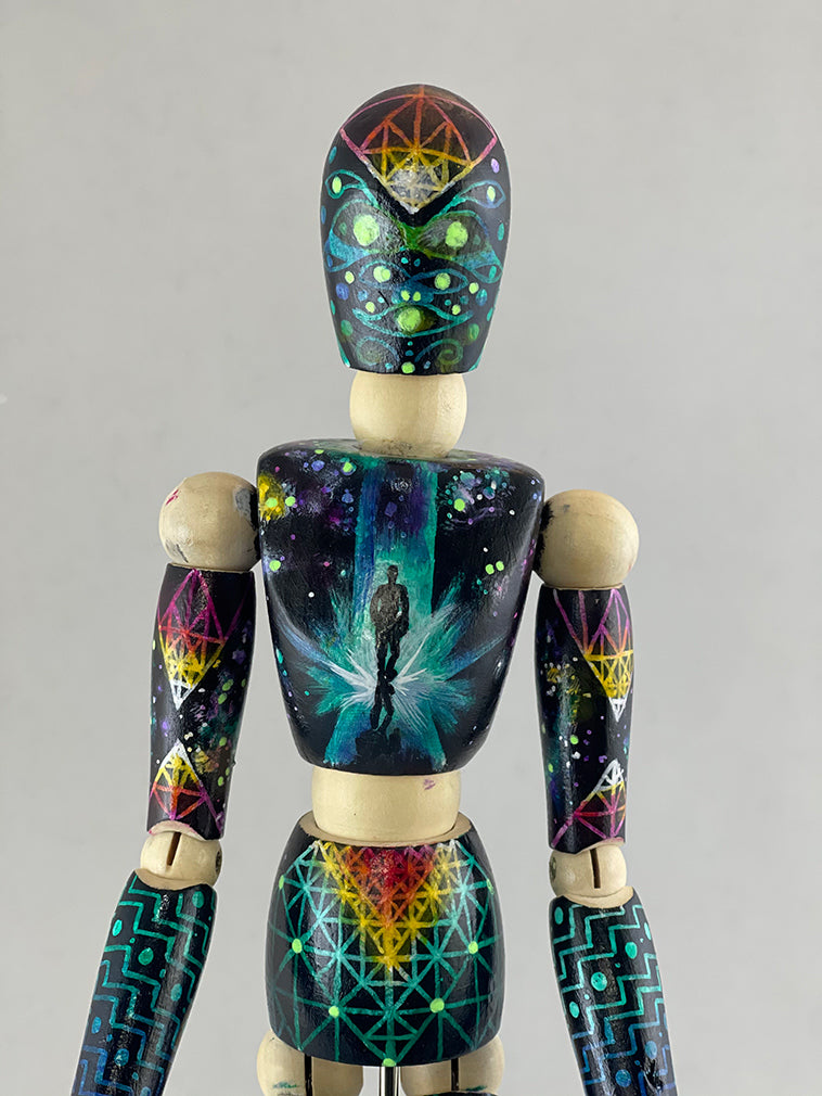 I hand painted this wooden mannequin : r/painting