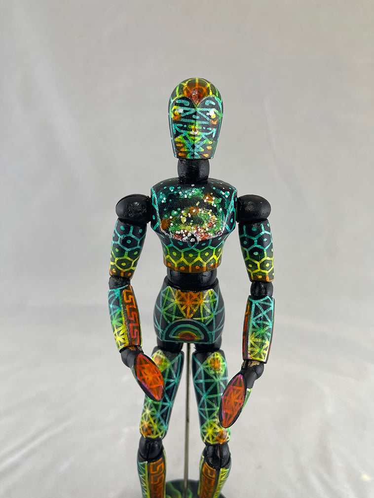 I hand painted this wooden mannequin : r/painting